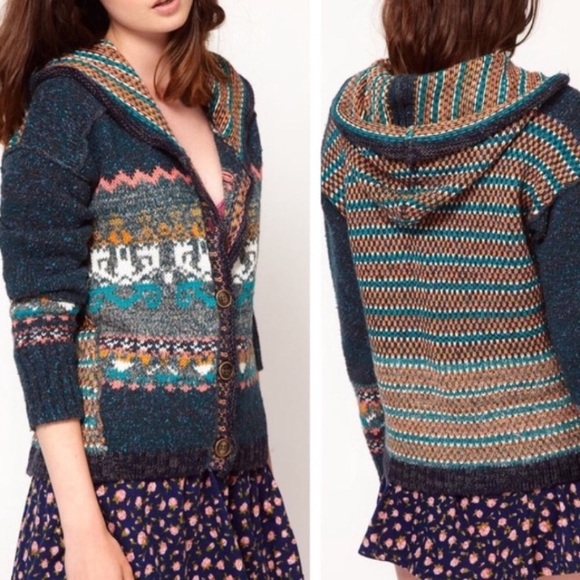 Free People Sweaters - Free People Rainbow Fair Isle Cardigan